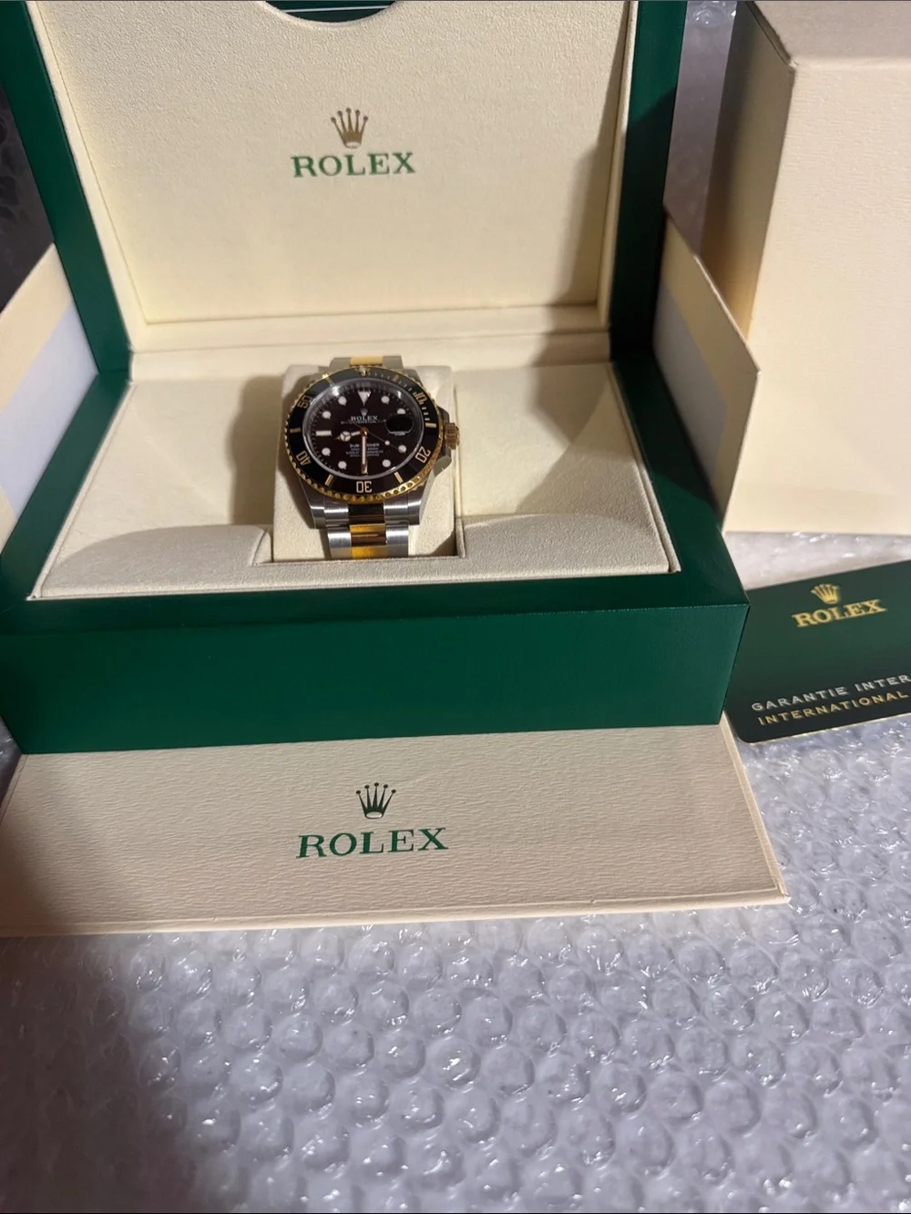 Two-Tone Black and Gold Men's Watch